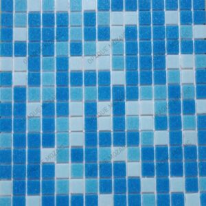 20×20 mm Light Blue Mix Small Glass Tile for Swimming Pool