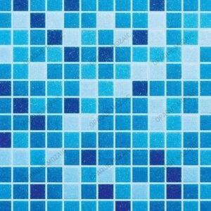 20×20 mm Light Dark Blue Random Mix Small Glass Tile for Swimming Pool
