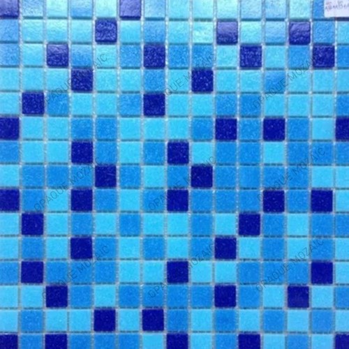 20x20mm Random Mix Dark Blue Light Blue Small Glass Tile for Swimming Pool