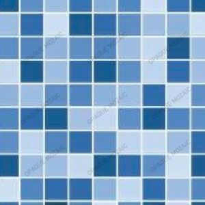 25×25 mm Blue Mix Color Small Crystal Glass Tile for Swimming Pool