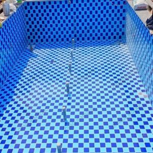48×48 mm Light Dark Repeat Swimming Pool Porcelain Tile
