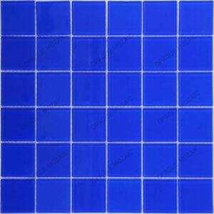 48×48 mm Medium Blue Crystal Glass Mosaic Swimming Pool Tile