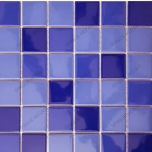 48×48 mm Non Crackle Dark Blue  Random Mix Porcelain Mosaic Swimming Pool Tile