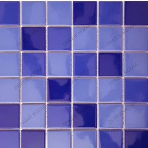48x48 mm Non Crackle Dark Blue Random Mix Porcelain Mosaic Swimming Pool Tile