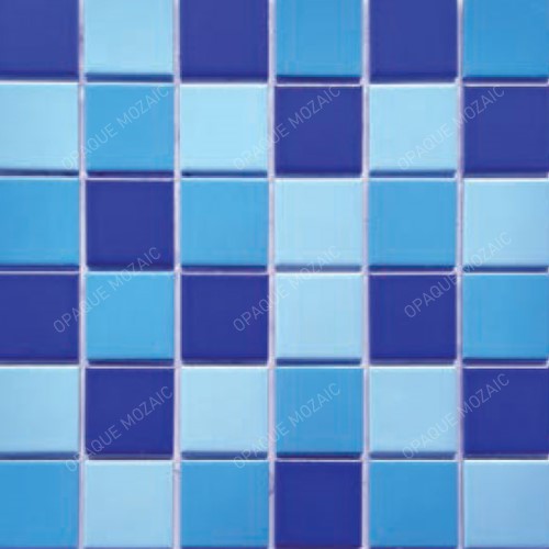 48x48 mm Random Blue Mix Swimming Pool Porcelain Tile