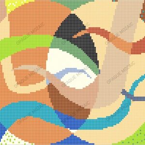 Abstract Mosaic Designer Swimming Pool Tile