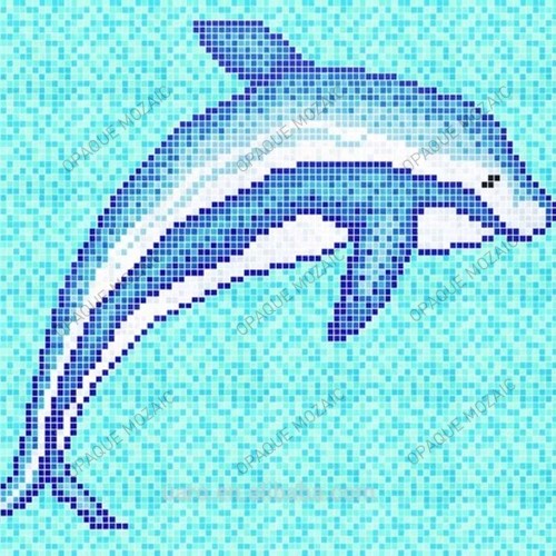 Dolphin Mosaic Mural Designer Swimming Pool Tile